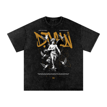 Snow Washed Oversized Cotton T-Shirt