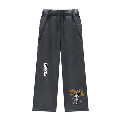 Snow Washed Tape Raw Edge Sweatpants