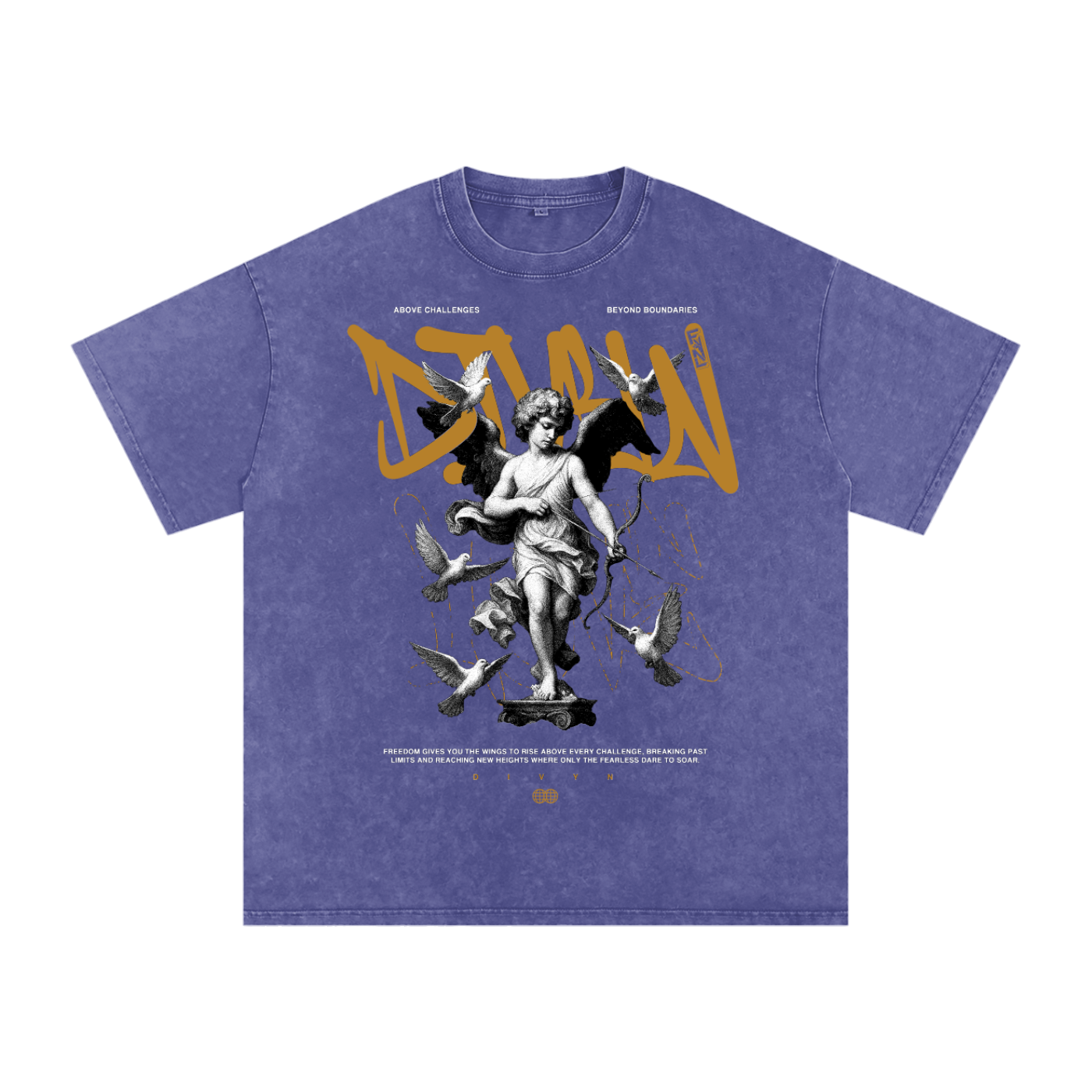 Snow Washed Oversized Cotton T-Shirt