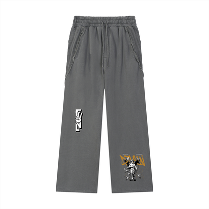 Snow Washed Tape Raw Edge Sweatpants
