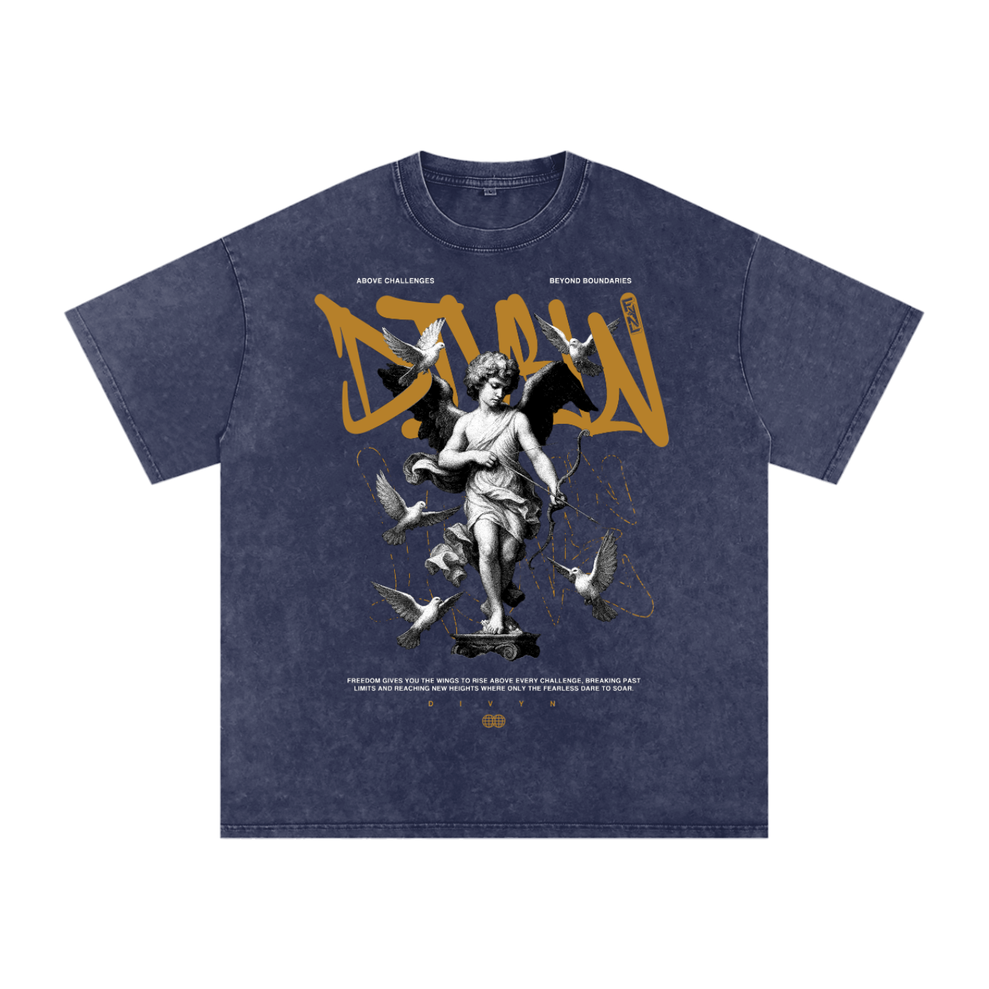 Snow Washed Oversized Cotton T-Shirt