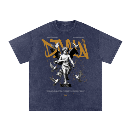 Snow Washed Oversized Cotton T-Shirt