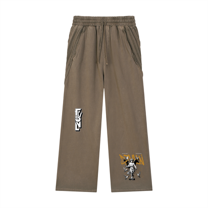 Snow Washed Tape Raw Edge Sweatpants